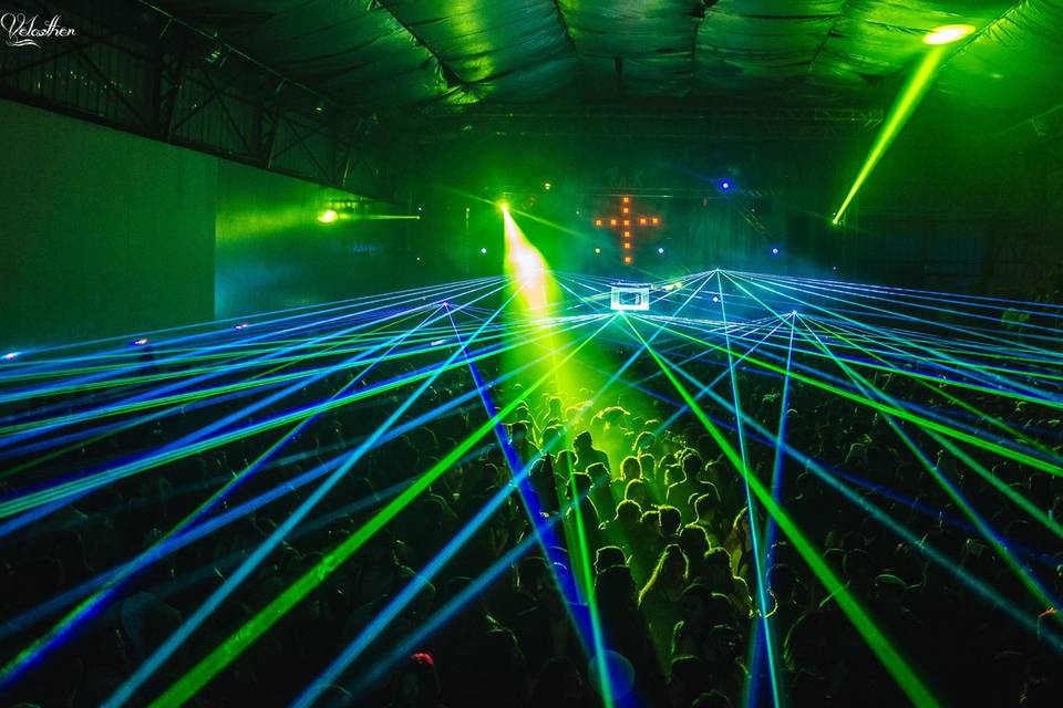 Show laser evento masivo