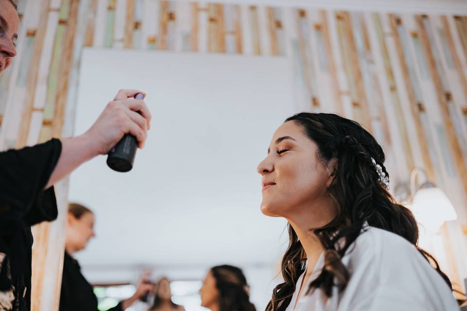 Fijando el maquillaje