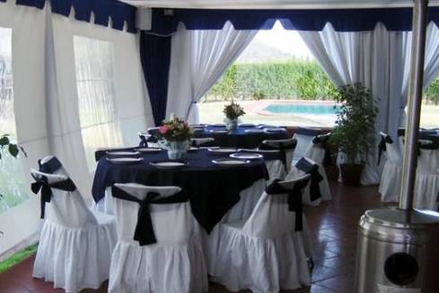 Decoración para bodas en azul