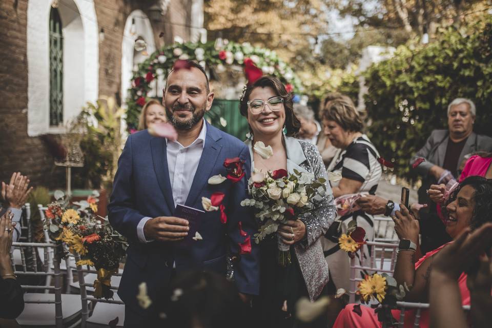 Salida de la ceremonia