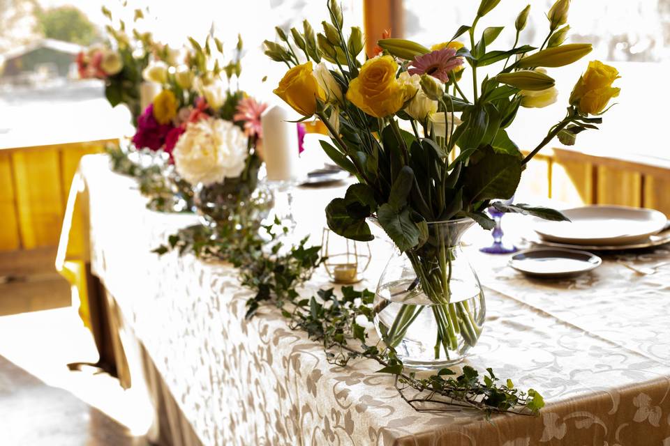 Flores en la boda