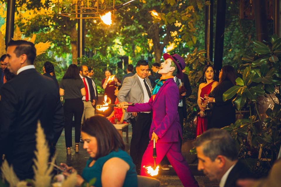 show coctel fuego