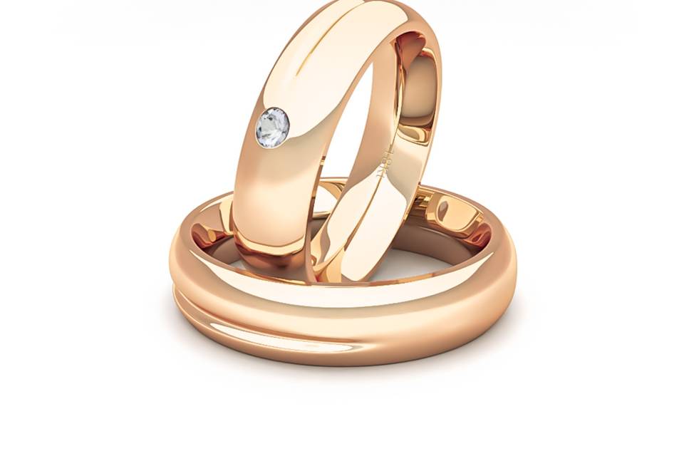 Argollas de Oro Miel 18kt con