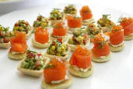 Canapés de salmón