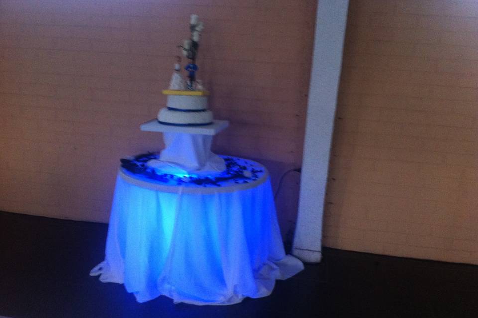 Iluminación mesa de torta