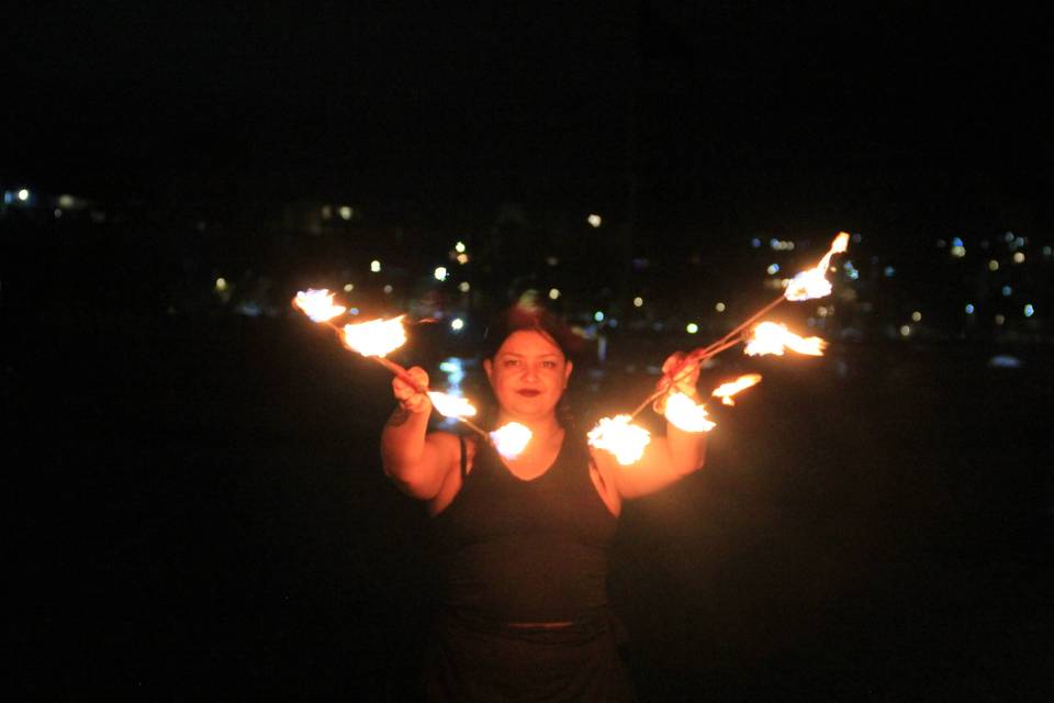 Abanicos de fuego