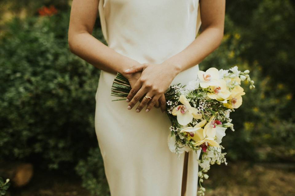 Ramo de novia con orquídeas