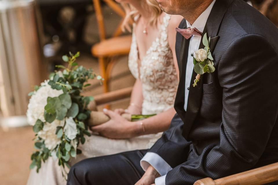 Ramo de novia y boutonniere