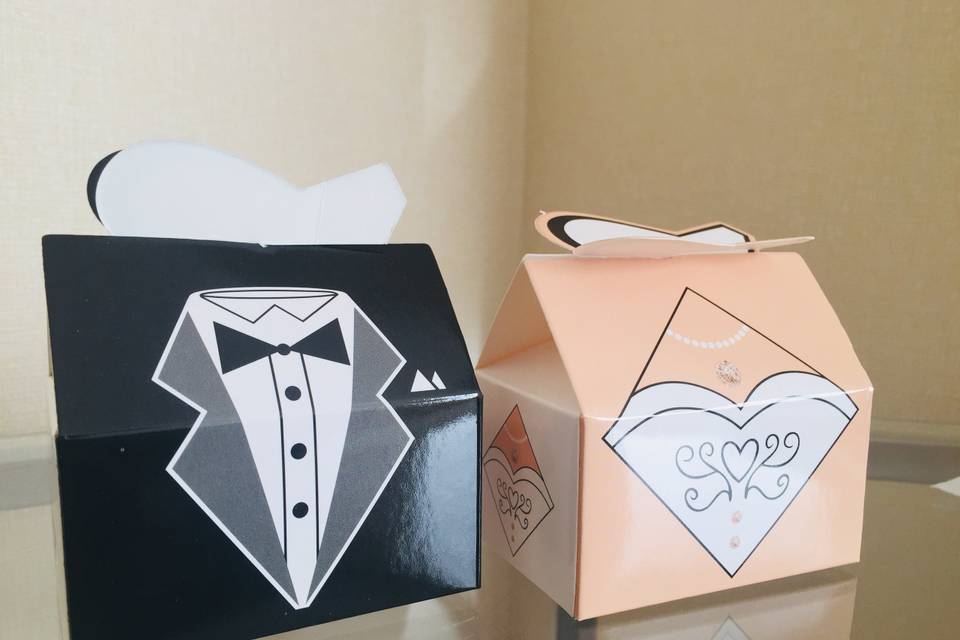 Cajas de invitados matrimonio