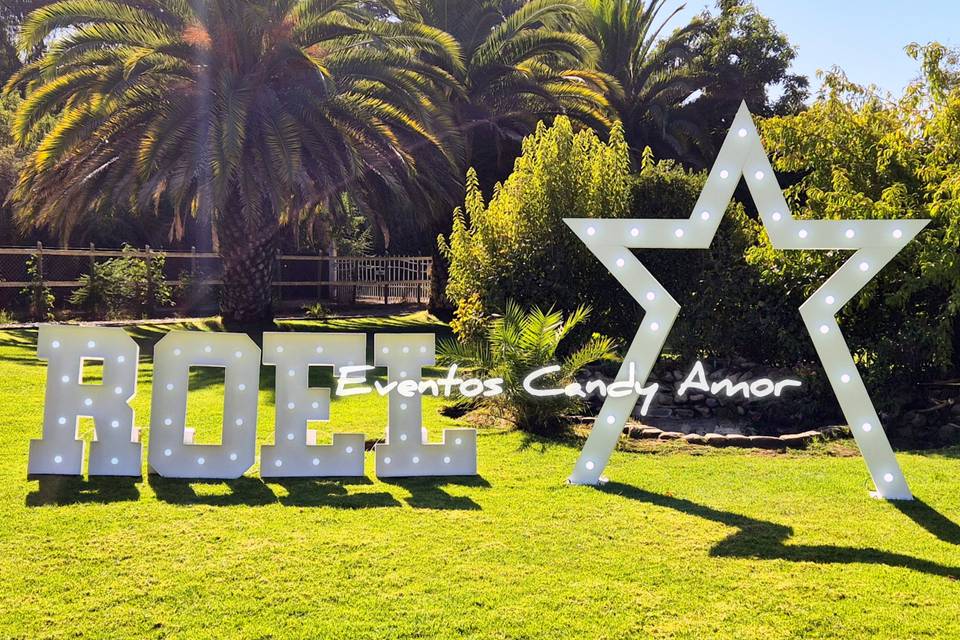 Estrella gigante + letras