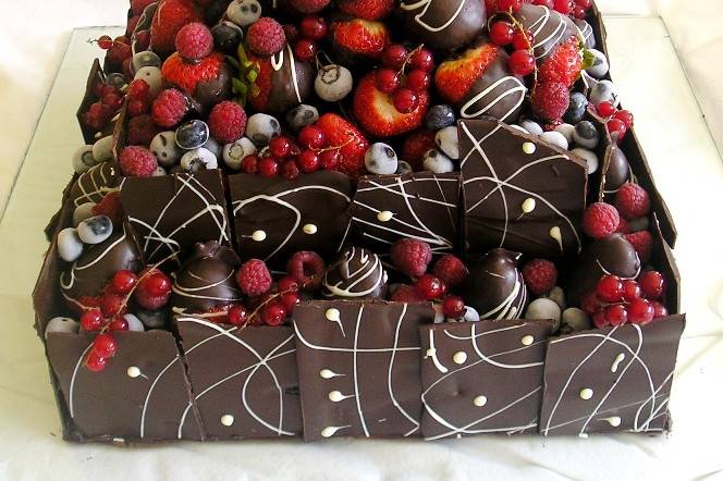 Torta berries y truffas