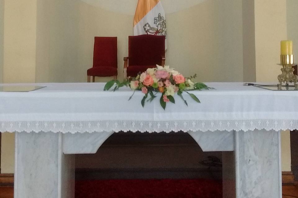 Vista general del altar