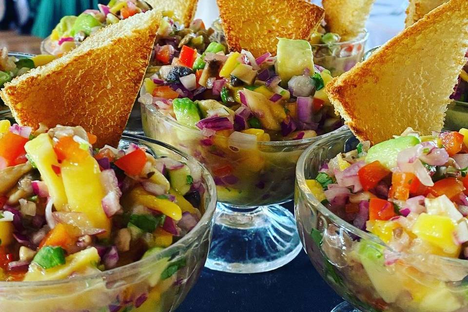 Ceviche con mango